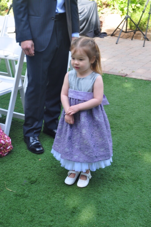 Made by Rae Geranium dress turned into an adorable flower girl dress by the Creative Counselor
